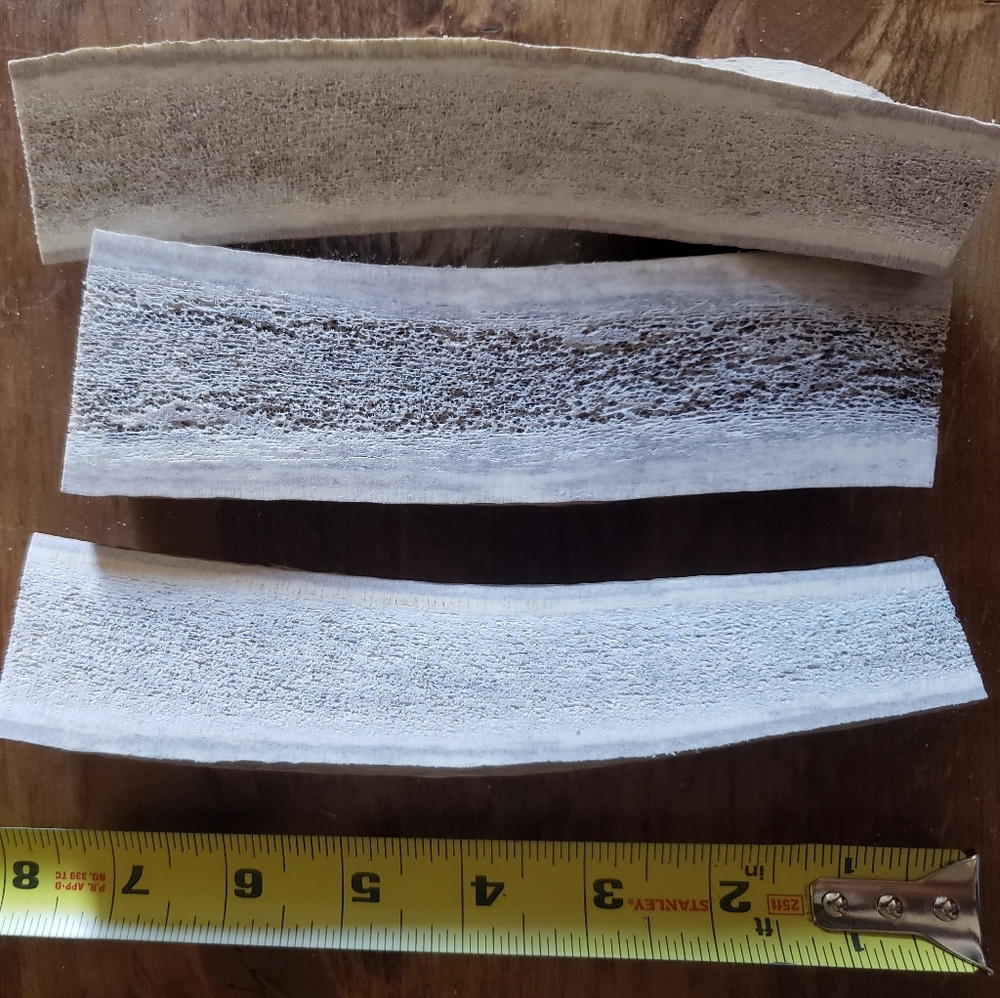 (4)Large (6-8") Split Elk Antler Dog Chews A Grade Antler